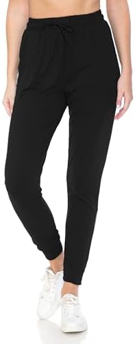 Leggings Depot Women's Relaxed-fit Jogger Track Cuff Sweatpants with Pockets for Yoga, Workout - Image 2
