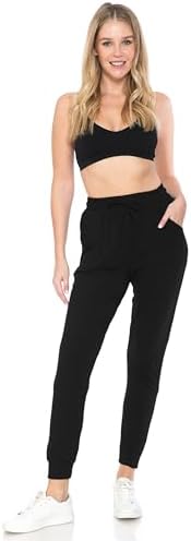 Leggings Depot Women's Relaxed-fit Jogger Track Cuff Sweatpants with Pockets for Yoga, Workout - Image 4