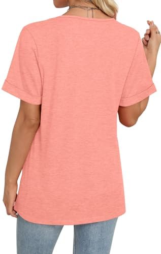 WIHOLL Womens Summer Tops Short Sleeve Basic Casual V Neck T Shirts Trendy Fashion 2025 - Image 5
