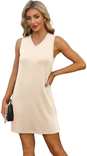 V-Neck Summer Casual Beach Dress for Women 2025 Vacation Women's Sleeveless Sundress with Split - Image 5