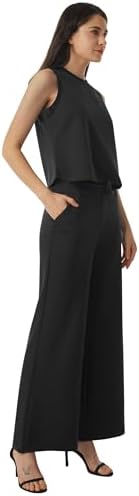 AFITNE Women's 2 Piece Outfits Air Essentials Sleeveless Tank Crop Top Wide Leg Sweatpants Lounge Set 2025 Tracksuit - Image 5