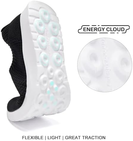 Women's Slip On Shoes, Stretch Knit Walking Shoes, Comfort Sneaker for Work, Travel, Commute - Image 5