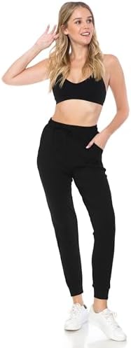 Leggings Depot Women's Relaxed-fit Jogger Track Cuff Sweatpants with Pockets for Yoga, Workout - Image 6