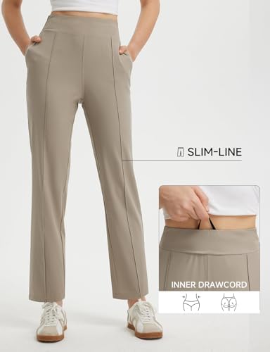 baleaf Women's Travel Pants Lightweight Business Casual Work Pants Stretch Petite Ankle Golf Slacks with Pockets UPF50+ - Image 4