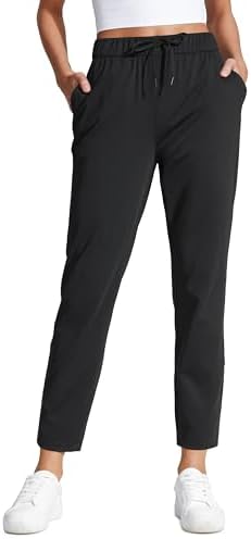 CRZ YOGA Womens 4-Way Stretch Ankle Golf Pants 7/8 Casual Dress Work Athletic Travel Workout Sweatpants with Pockets