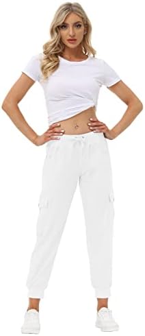 MoFiz Women's Lightweight Hiking Cargo Pants Outdoor Quick Dry Casual Travel Sweatpants Joggers Elastic Waist Button Pockets - Image 5