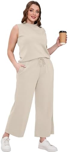 XIEERDUO Two Piece Sets for Women Summer Lounge Sets Beach Vacation Travel Outfits Casual Wide Leg Pants Matching Sets - Image 4