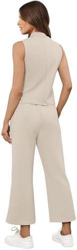 XIEERDUO Two Piece Sets for Women Summer Lounge Sets Beach Vacation Travel Outfits Casual Wide Leg Pants Matching Sets - Image 5