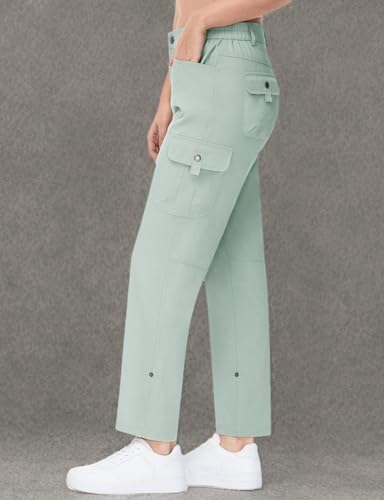 TBMPOY Women's Hiking Pants Quick Dry Convertible Lightweight Roll Up Cargo Pockets Travel Essentials Waterproof Work - Image 7