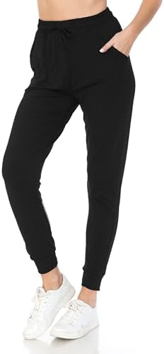 Leggings Depot Women's Relaxed-fit Jogger Track Cuff Sweatpants with Pockets for Yoga, Workout - Image 7