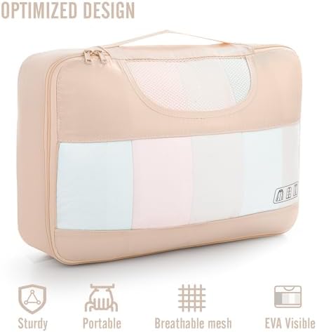 Veken 8 Set Packing Cubes for Travel, Gifts for Women Mom, Suitcase Organizer Bags for Luggage with Hanging Toiletry Bag and Shoe Bag, Vacation Essentials Travel Accessories for Cruise Ship - Image 4