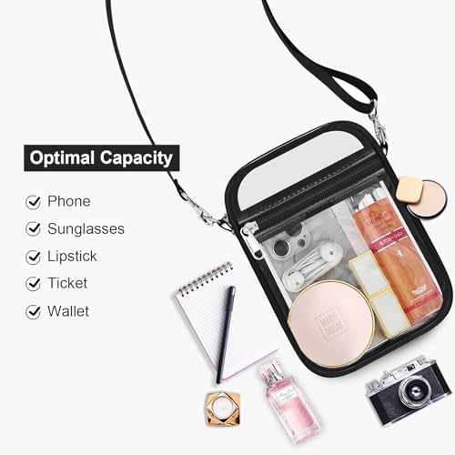 USPECLARE Clear Purse Stadium Clear Messenger Bag Stadium Approved for Men and Women Clear CrossBody Bag - Image 6