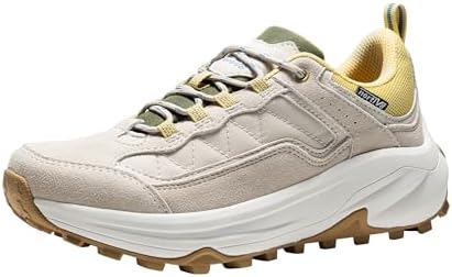 NORTIV 8 Women's Waterproof Hiking Shoes with Arch Support Outdoors Leather Walking Trekking Camping Tennis Workout Cross Training Sneakers Wicklow