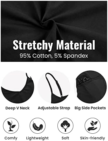 Lentta Women's Causal Jumpsuits V Neck Sleeveless Harem Overalls Stretchy Adjustable Strap Romper with Pockets - Image 2