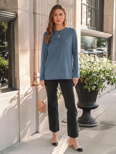 AUTOMET Long Sleeve Shirts for Women Basic Business Casual Tops Work Clothes 2025 Fall Fashion Outfits - Image 5