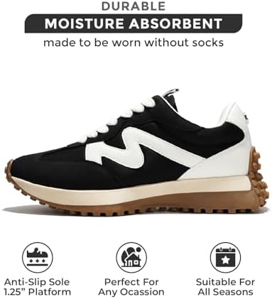Project Cloud Trendy Sneakers for Women - Memory Foam and Non-Slip Comfortable Casual Ladies Shoes for Womens Fashion Sneakers - Lightweight Lace-up Shoes (Lecco) - Image 3