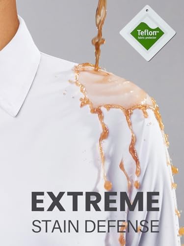 siliteelon Women's Stain Shield Dress Shirts Wrinkle Free Long Sleeve Shirts Solid Work Business Button Down Shirts - Image 3