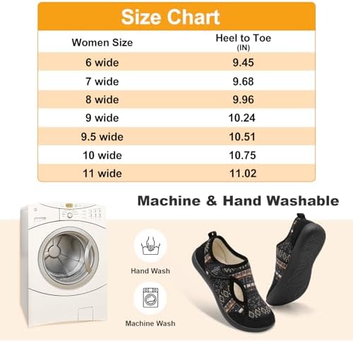 LeIsfIt Womens Slippers Wide Diabetic Shoes Adjustable Walking Shoes Arthritis Edema House Shoes Indoor Outdoor Slippers - Image 5