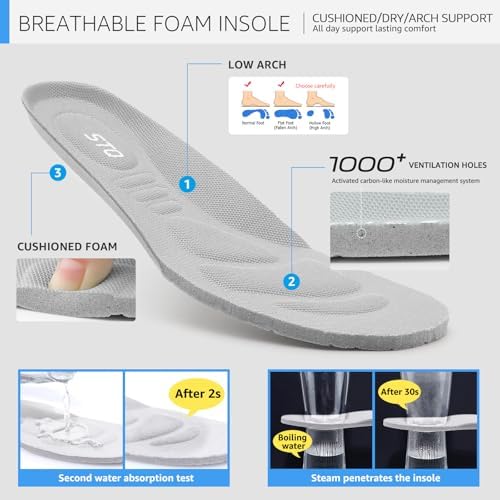 STQ Walking Shoes Women Arch Support Slip on Sneakers with Memory Foam Comfort Lightweight - Image 4