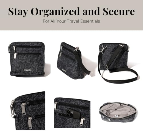 Baggallini Securtex Anti-Theft Crossbody 8.25" Small / 10" Large Travel Purse with RFID Card Slots & Cut-Resistant Strap - Image 5