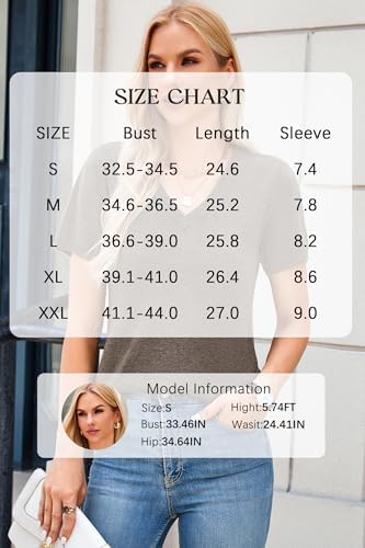 Arach&Cloz 2025 Womens Wool Blend Sweater Soft V Neck Short Sleeve Spring Fashion Pullover Tops Business Casual Outfits - Image 6