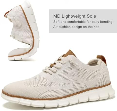 Men's Casual Dress Shoes Fashion Walking Sneakers Mesh Business Oxfords Work Lightweight Soft Sole - Image 5