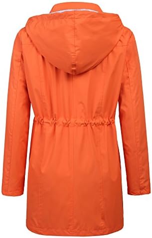 LOMON Raincoat Women Waterproof Long Hooded Trench Coats Lined Windbreaker Travel Jacket S-XXL - Image 3