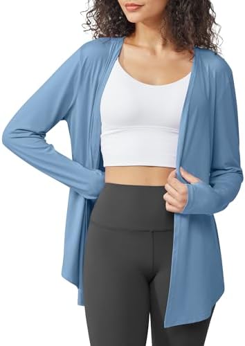 G4Free Lightweight Cardigans for Women UPF 50+ Long Sleeve Sun Shirts Open Front Summer Cover Ups UV Protection