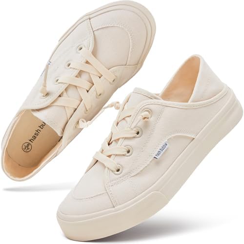 hash bubbie Women's Slip on Shoes Canvas Shoes Non Slip Fashion Sneakers for Women Low Top Loafers