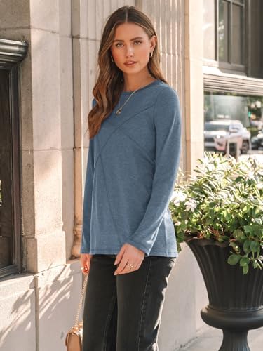 AUTOMET Long Sleeve Shirts for Women Basic Business Casual Tops Work Clothes 2025 Fall Fashion Outfits - Image 3