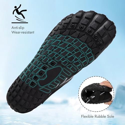 ATHMILE Water Shoes for Women Men Wide Toe Non-Slip Barefoot Aqua Beach Shoes Quick-Dry for Swimming Kayaking Lake Pool River Hiking Surfing Boating Fishing Diving Cruise Ship Essentials - Image 4