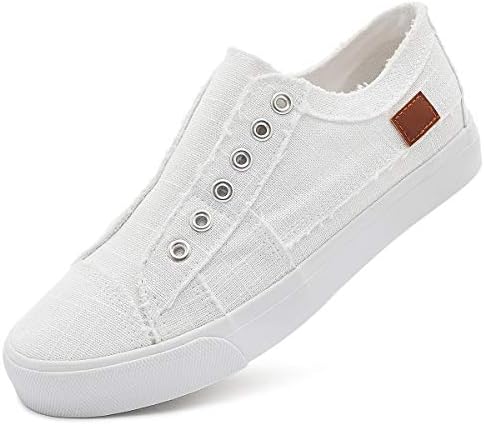 Women's Slip on Shoes Non Slip Fashion Canvas Sneakers Low Top Casual Shoes - Image 2