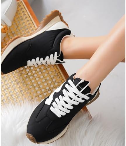 Project Cloud Trendy Sneakers for Women - Memory Foam and Non-Slip Comfortable Casual Ladies Shoes for Womens Fashion Sneakers - Lightweight Lace-up Shoes (Lecco) - Image 5