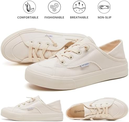 hash bubbie Women's Slip on Shoes Canvas Shoes Non Slip Fashion Sneakers for Women Low Top Loafers - Image 6