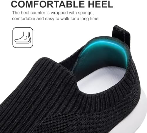 Women's Slip On Shoes, Stretch Knit Walking Shoes, Comfort Sneaker for Work, Travel, Commute - Image 4
