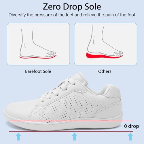 relxfeet Women's Minimalist Barefoot Shoes Zero Drop Walking Shoes Lightweight Fashion Sneakers Wide Toe Box - Image 5