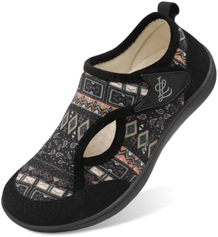 LeIsfIt Womens Slippers Wide Diabetic Shoes Adjustable Walking Shoes Arthritis Edema House Shoes Indoor Outdoor Slippers