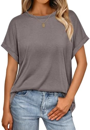 AUTOMET Womens Summer Tops Oversized Short Sleeve Business Casual T Shirts Trendy Fashion Clothes Spring Outfits 2025