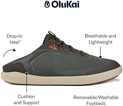 OLUKAI Moku Pae Men's Boat Shoes, No Tie Laces & Stretch Construction, Lightweight & Breathable Mesh, Comfort Fit & Wet Grip Rubber Soles - Image 3