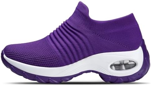 STQ Walking Shoes Women Slip on Sneakers Non Slip Work Air-Cushion Arch Support Tennis Plantar Fasciitis Orthopedic Breathable Mesh Comfortable Ladies Nursing - Image 9