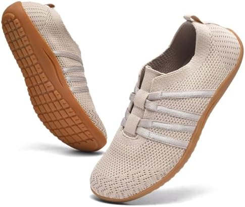 Women's Minimalist Barefoot Walking Shoes Wide Toe Box Flats Lightweight Casual Gym Athletic Sneakers