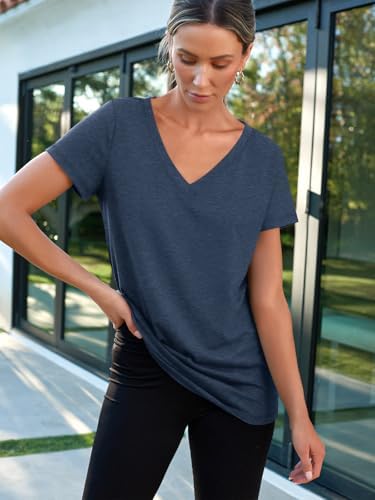 AUTOMET T-Shirts Short Sleeve V Neck Tees Tops for Women Fashion Trendy Lightweight Soft Casual Summer Outfits Clothes 2025 - Image 4