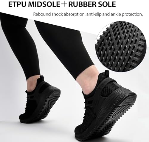 KPP Walking Shoes Sneakers for Women - Running Tennis Gym Workout Athletic Slip On Memory Foam Lightweight Comfort Breathable Work Shoes - Image 5