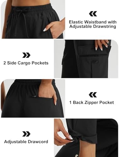 Libin Women's Hiking Pants Lightweight Quick Dry Cargo Pants Petite/Regular/Tall Casual Work Travel Safari Clothes - Image 4