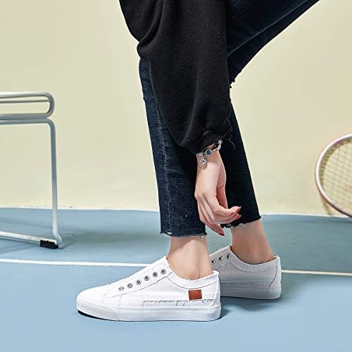 Women's Slip on Shoes Non Slip Fashion Canvas Sneakers Low Top Casual Shoes - Image 6
