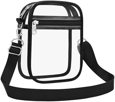 USPECLARE Clear Purse Stadium Clear Messenger Bag Stadium Approved for Men and Women Clear CrossBody Bag - Image 8