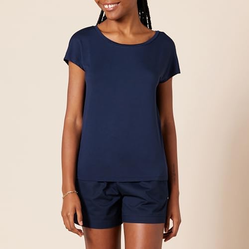 Amazon Essentials Women's Jersey Standard-Fit Short-Sleeve Boat-Neck T-Shirt, Pack of 2 - Image 2