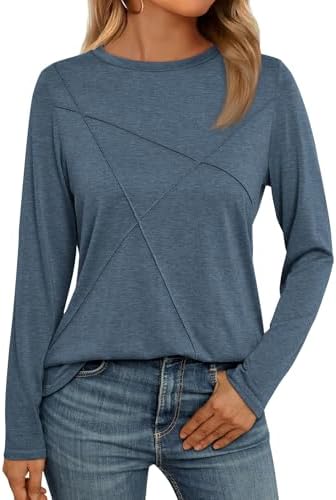 AUTOMET Long Sleeve Shirts for Women Basic Business Casual Tops Work Clothes 2025 Fall Fashion Outfits