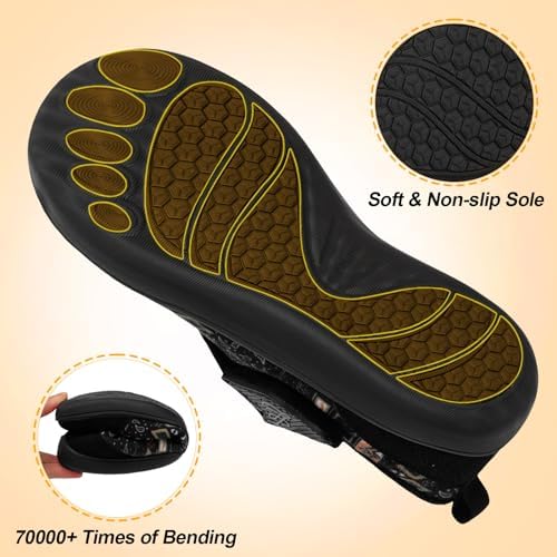 LeIsfIt Womens Slippers Wide Diabetic Shoes Adjustable Walking Shoes Arthritis Edema House Shoes Indoor Outdoor Slippers - Image 4