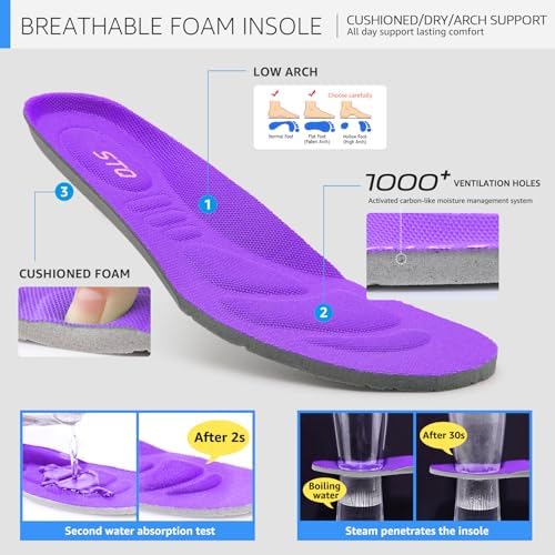 STQ Walking Shoes Women Slip on Sneakers Non Slip Work Air-Cushion Arch Support Tennis Plantar Fasciitis Orthopedic Breathable Mesh Comfortable Ladies Nursing - Image 7